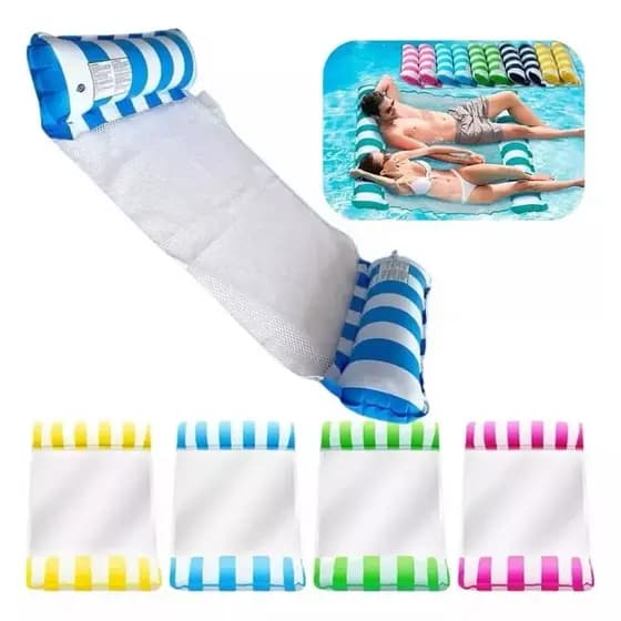 Boia Rede Descanso Piscina Cama Flutuante Inflável