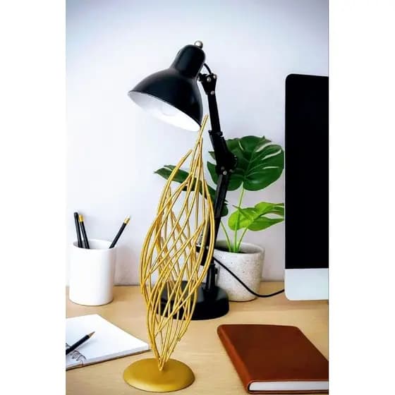 Escultura adorno folha torcida decoração enfeite luxo