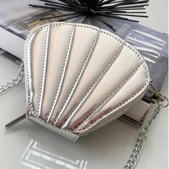 Bolsa Pequena Feminina Concha deliciada chic balada Alça Transversal PROMOÇÃO
