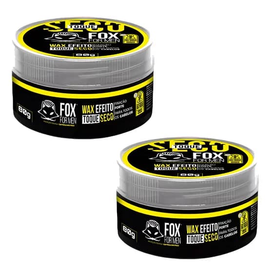 2 Uni Cera Modeladora Wax Efeito Seco Fox For Men 80gr