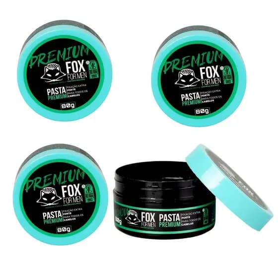 PASTA MODELADORA PREMIUM FOX FOR MEN 80GR - EFEITO BRILHO MOLHADO