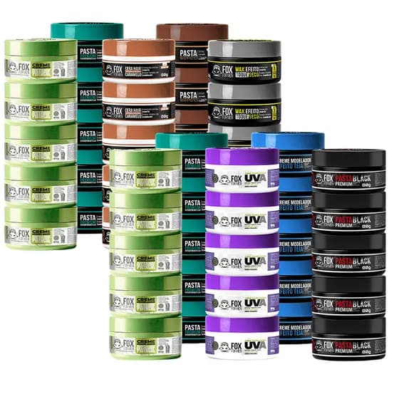 PASTA FOX FOR MEN 20 UNID 80GR - ESCOLHA SEU KIT DE CERAS FOX FOR MEN