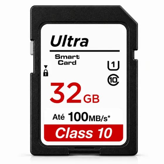 Cartão de Memória SD 32GB Original Alta Performance para Fotos Vídeos e Câmeras HD