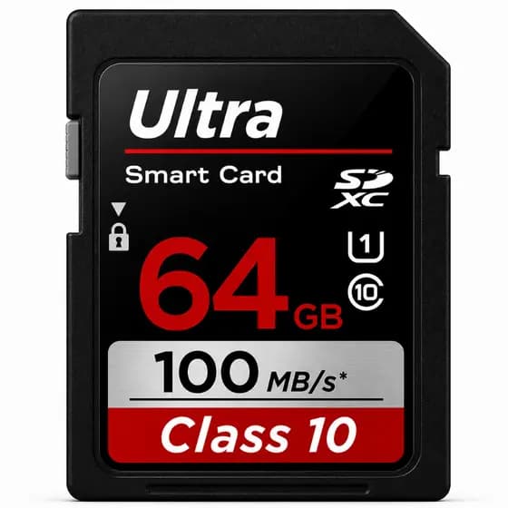 Cartão de Memória SD 64GB Classe 10 para Equipamentos Profissionais