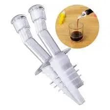 Kit com 2 Bico Dosador de Garrafas Para Vinagre, Azeite, Óleo e Molhos