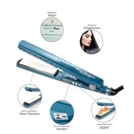 Prancha Chapinha de Cabelo Bivolt 110V/220V Nano Titanium