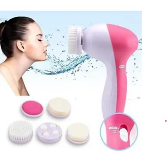 Escova Elétrica Limpeza Massageadora Facial Esfolia ção 5-em 1