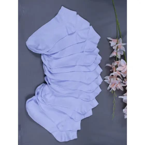 Kit com 12 Pares de Meia Cano Curto Masculino/Feminina Branco/Preto/ALEATÓRIO BELLUS