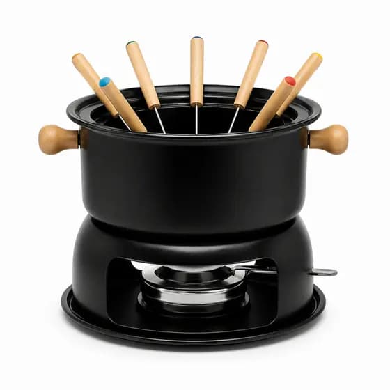 Conjunto Fondue Haüskraft Vermelho 11 Pçs Lucerna 6 Garfos
