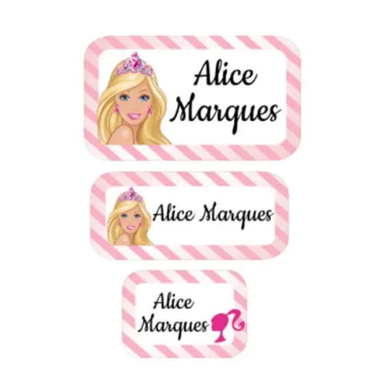 113 Etiquetas Escolares Personalizadas Barbie