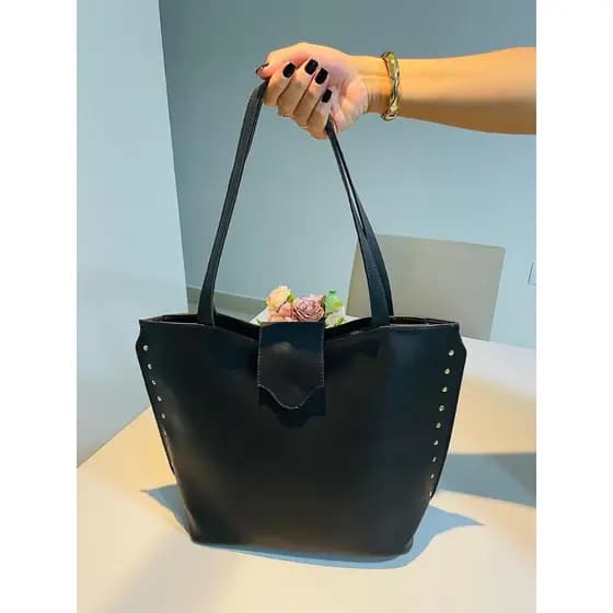 Bolsa De Ombro Feminina De Couro Ecologico