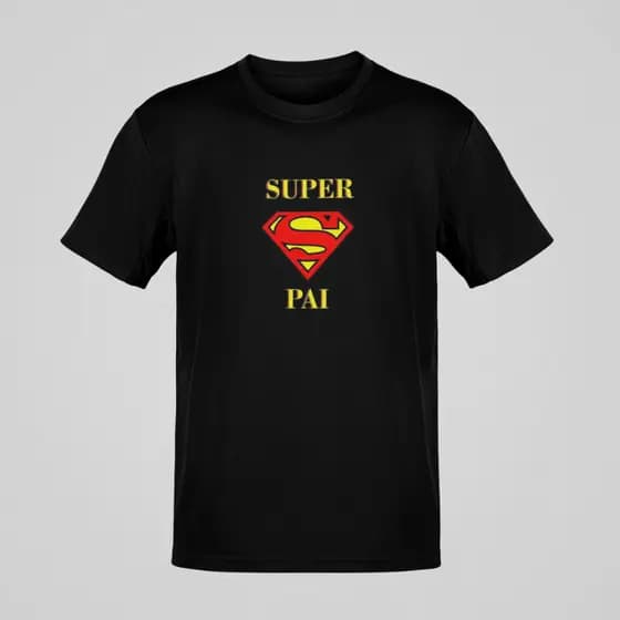 Camiseta Masculina Super Pai Estampa Presente Dia Dos Pais