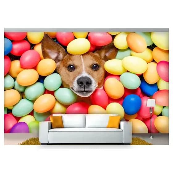 papel de parede Animais piscina de bolinhas 10m² ANM187