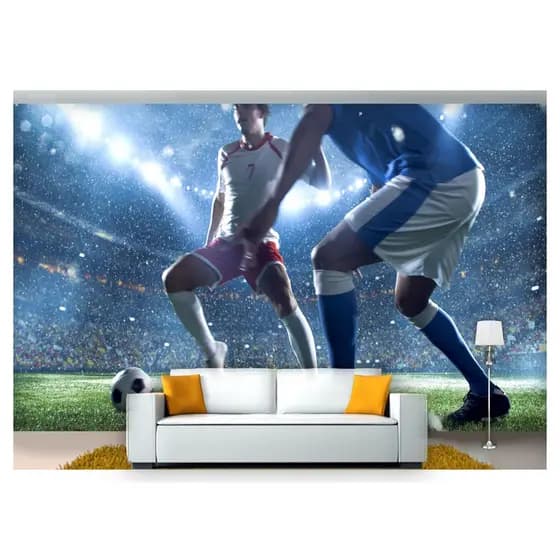 papel de parede Esportes Futebol Bola Campo 3D 6m² SPT38