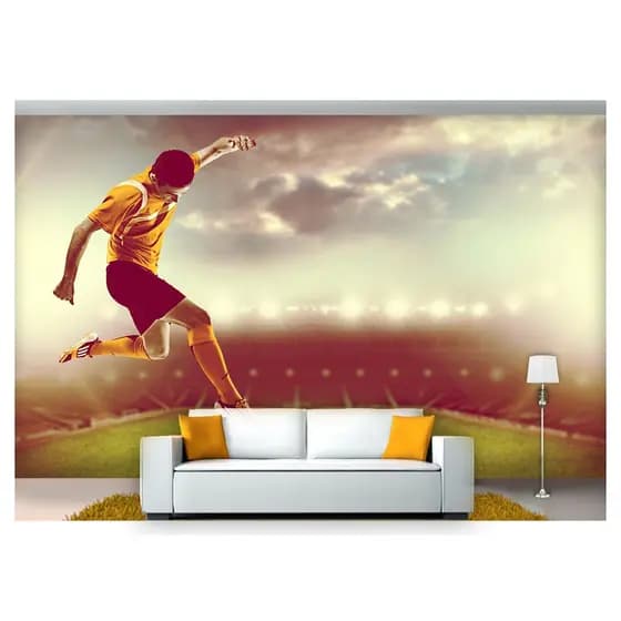 papel de parede Esportes Futebol Bola Campo 3D 6m² SPT11