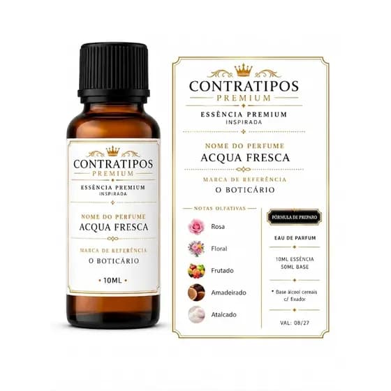 ESSENCIAS DE PERFUMES NACIONAIS PREMIUM CONCENTRADA 10ML ALTA FIXAÇÃO
