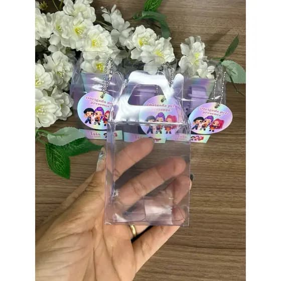 Caixas de acetato modelo Maleta 6x5x5 cm para lembranças e doces