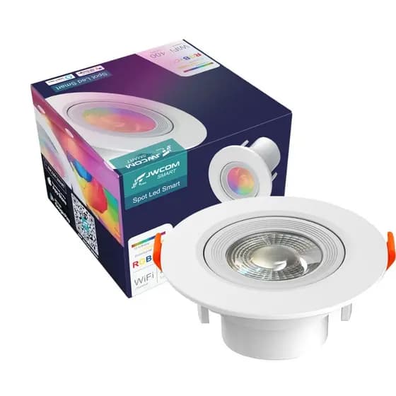 Spot Led Inteligente Wi-Fi Rgb Embutir Direcionável Automação Alexa Bivolt