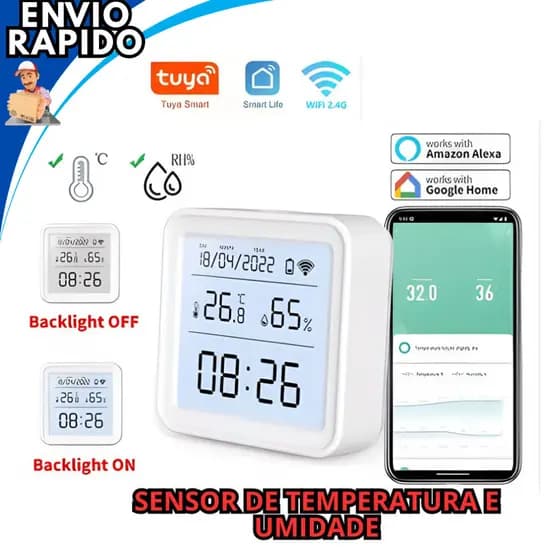 Sensor De Temperatura E Umidade Wi-fi - Alexa E Google Home