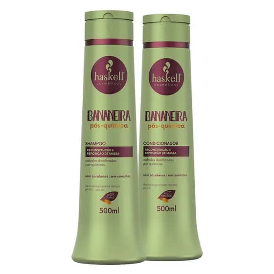 Kit Haskell Bananeira Shampoo e Condicionador 500ml