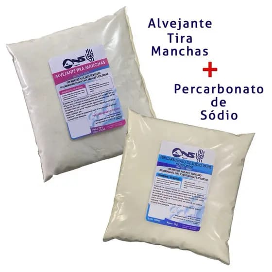 Kit Completo de Limpeza – Percarbonato de Sódio e Alvejante ANS para limpezas e roupas brancas