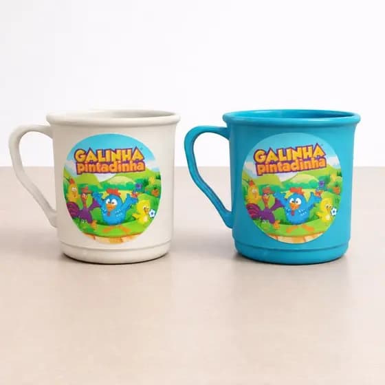 Kit 15 canecas personalizada galinha pintadinha lembrancinha aniversario festa infantil