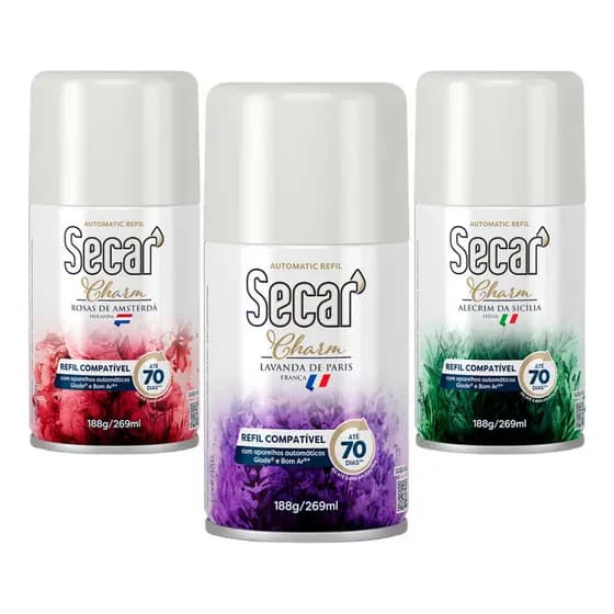 Refil Secar Charm Odorizador Automatic Compativel Glade e Bom ar