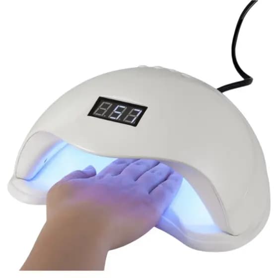 Cabine Branca Sun5 Timer Digital Unhas Gel Bivolt Uv/Led 48W