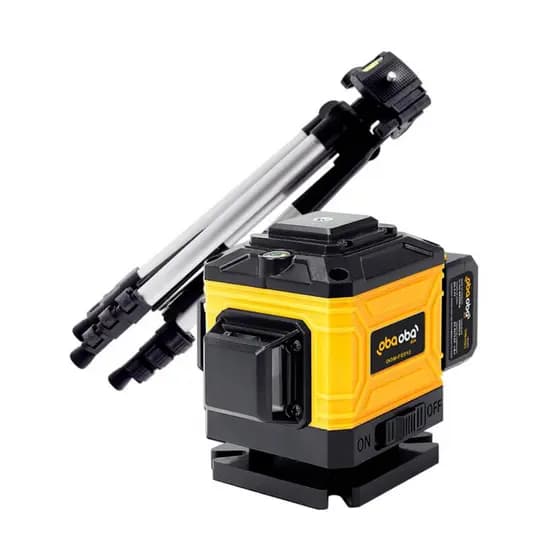 Kit Nível a Laser 3D 12 Linhas Verde com Tripé Profissional + Controle Remoto Recarregável