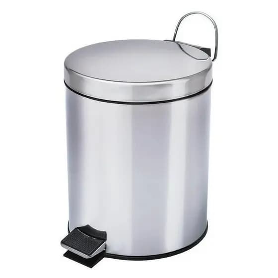 Lixeira Inox Pedal E Balde 4,5 Litros Lixeira Para Banheiro