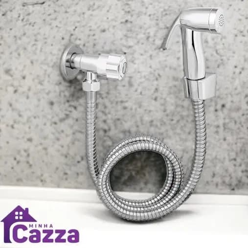 Ducha Higiênica Kit Completa Metal Cromado 1/4 Volta Mangueira 1,20M FRETE GRATIS
