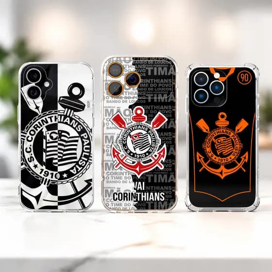 CAPA IPHONE 11,12,13,14 PRO/PRO MAX, CASE ANTI IMPACTO ESTAMPA DO CORINTHIANS, IPHONE CORINTHIANS