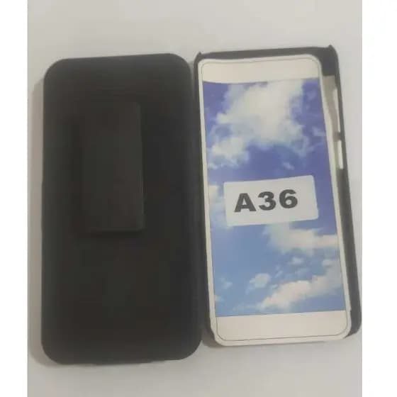 Capa Capinha Samsung Galaxy A36 Preta + Suporte Cintura Flip Belt+PELICULA3D
