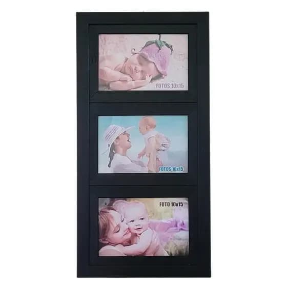 Mural para 3 Fotos 10x15cm Quadro Decorativo Mosaico de Fotos para Parede