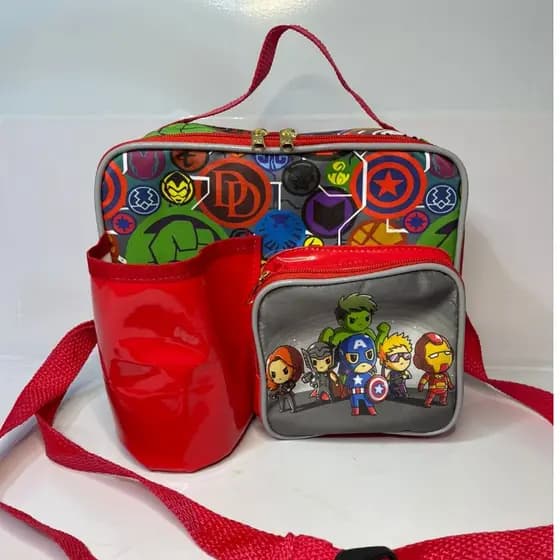 Maleta infantil 20x24 personalizada vingadores espaçosa