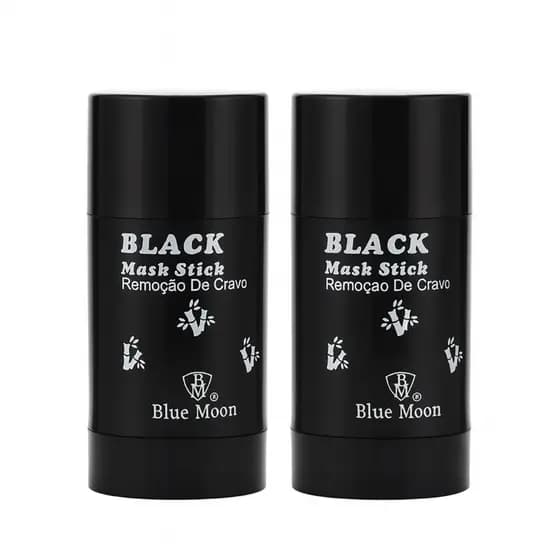 Máscara Facial Black bastão Blue Moon kit 2 pecas Removedora de Cravos, Limpeza Profunda, Controle de Oleosidade,