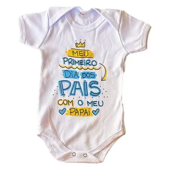 Body Bebe Meu Primeiro Dia Dos Pais Bori Temático de Mesversario