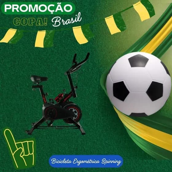 Bicicleta Spinning força mecanica Ergométrica Alta Performance