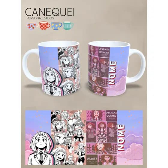 Caneca Ochaco Uraraka – My Hero Academia – Anime Geek Otaku Personalizada