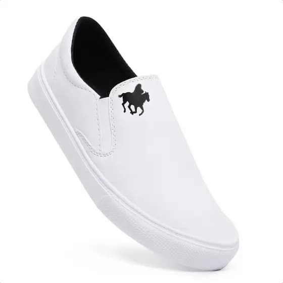Tênis Slip On Sapatênis Polo Casual Iate Sem Cadarço Calce Fácil Confortável Original