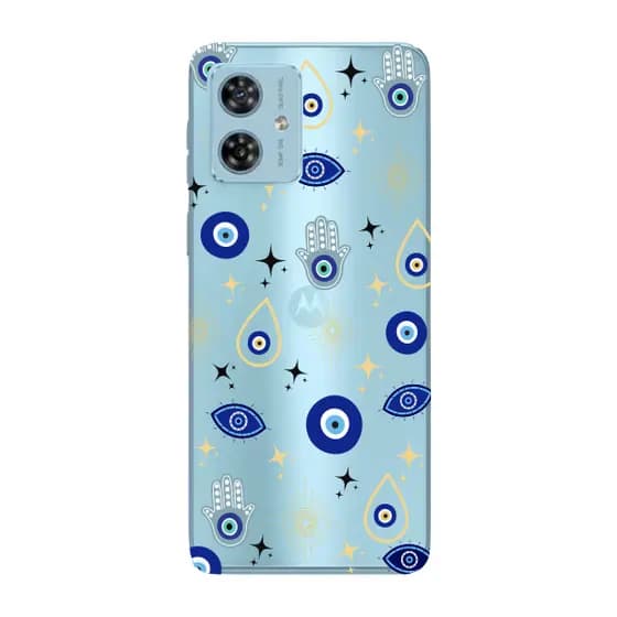 Capinha para Moto G54 Anti Impacto Personalizada - Olho Grego com funto transparente