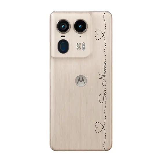 Capinha para Moto Edge 50 Ultra Anti Impacto Personalizada - Com Nome na lateral - Fundo transparente
