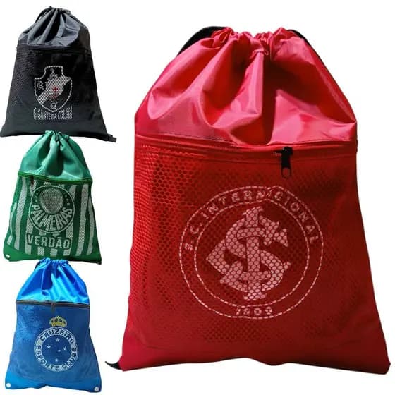 Mochila Saco de Nylon para Academia Ciclismo Futebol Mochila Saco de Time