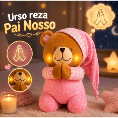 Urso De Pelúcia Reza Ora Pai Nosso Ursinho Zoop Toys Criança Bebê