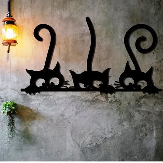 Mdf Quadro Decorativo Gatos sapecas Quadro para sala de estar moderno quadro decorativo
