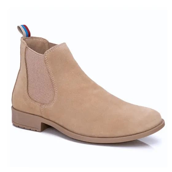 Bota Botina Masculina Cano Médio sem Cadarço com Elástico para Trabalhar Roça Passeio