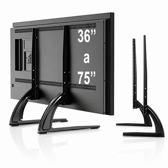 Suporte Universal Tv Monitor Mesa Base Pé Delin 36 a 75 Polegadas Até 50Kg Base Firme
