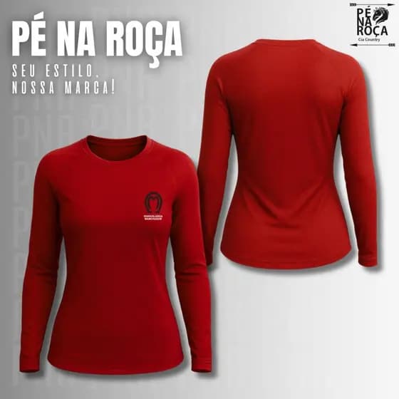 Blusa feminina MANGALARGA com proteção solar 50+ NACIONAL MG exposição rodeio Pé na Roça Cia Country