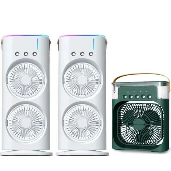 Kit 3 ventiladore Refrescantes e Pulveriza Ambiente