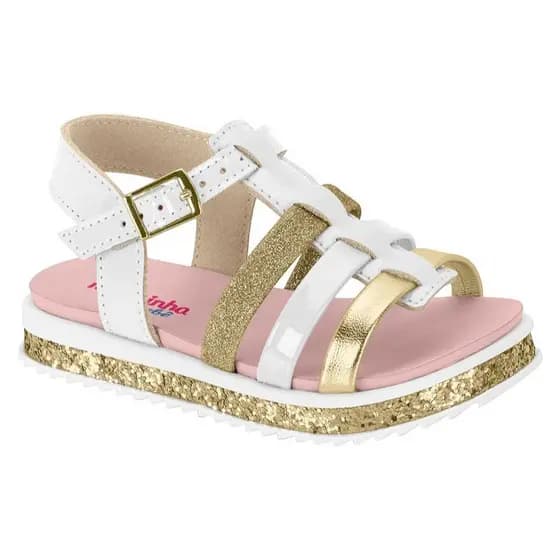 Sandália Infantil Molekinha Baby Premium Glitter Confortável